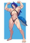  abs animal_humanoid biceps big_breasts big_muscles bikini blue_body blue_fur breasts canid canid_humanoid canine canine_humanoid cirenk clothing eyewear female flexing fur glasses hi_res hopey humanoid mammal mammal_humanoid muscular muscular_female solo standing swimwear wolf_humanoid 