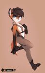  anthro breasts canid canine clothing female fox freeedon hair hi_res mammal solo 