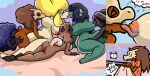  animal_humanoid anthro anthrofied big_breasts blue_hair blush bone breast_play breast_suck breasts brown_body butt canid canine canis comic cubone cuby_(carrot_kiss) digital_media_(artwork) english_text female female/female gastly ghost group hair humanoid jirachi kiss_the_carrot kissing koi_(carrot_kiss) legendary_pok&eacute;mon magnemite malpo_(carrot_kiss) mammal mask mismagius nintendo nipples not_furry nude open_mouth petra_(carrot_kiss) pok&eacute;mon pok&eacute;mon_(species) rockruff sayi_(carrot_kiss) shaded simple_background skull skull_mask spirit stella_(carrot_kiss) sucking text tongue video_games 