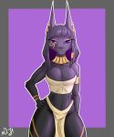  absurd_res acuwacu anthro anubian_jackal breasts canid canine canis clothing female hi_res jackal mammal solo 