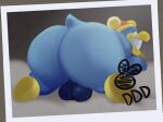  anthro avian balls bastardpalace beak bedroom_eyes bodily_fluids butt genitals hi_res king_dedede kirby_(series) looking_back male narrowed_eyes nintendo overweight overweight_male raised_tail seductive solo sweat video_games 