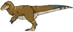  ambiguous_gender biped blue_body blue_feathers blue_tail brown_body brown_feathers colored_sketch dinosaur eye_scar facial_scar feathers feral imperatorcaesar mouth_closed orange_body reptile scalie scar side_view simple_background sketch solo white_background white_body white_tail 