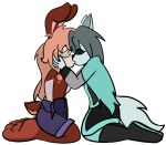  anthro barefoot big_feet canid canine canis darkburst_(artist) duo dust:_an_elysian_tail dust_(elysian_tail) feet female haley_(elysian_tail) holding_(disambiguation) kissing lagomorph leporid male male/female mammal rabbit romantic romantic_couple video_games wolf 