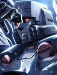  decepticon english_commentary highres lina_rojas looking_up mecha megatron megatron_(idw) open_hand parted_lips portrait rain red_eyes robot science_fiction solo the_transformers_(idw) transformers 