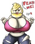  anthro big_breasts breasts canid canine canis clothed clothing digital_media_(artwork) domestic_dog fan_character female fidough huge_breasts looking_at_viewer mammal nintendo open_mouth pok&eacute;mon pok&eacute;mon_(species) shaded shieradevil simple_background solo suiza_(shieradevil) text thick_thighs video_games white_background wide_hips 