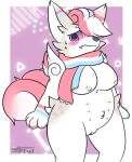  anthro blush breasts eeveelution female genitals hi_res hybrid looking_at_viewer nintendo nipples nulloffset pok&eacute;mon pok&eacute;mon_(species) pussy solo sylveon video_games white_body zangoose 