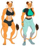  absurd_res agron_u alpha_channel anthro clothing felid female footwear gynomorph hi_res humanoid intersex intersex/female lion mammal muscular muscular_anthro pantherine shaina shoes sneakers solo sport sportwear 