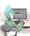 chair computer computer_mouse english_text furniture gallade google google_search humanoid keyboard male monitor multicolored_body nintendo not_furry plantpenetrator pok&eacute;mon pok&eacute;mon_(species) sitting solo text two_tone_body video_games 