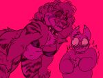  ambiguous_gender anthro big_breasts big_butt breasts butt chocomint_kytty domestic_cat duo felid feline felis female hi_res humanoid intersex intersex/male lion male mammal pantherine size_difference slightly_chubby smile wide_hips 