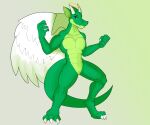  angel_dragon dragon drayx feathered_dragon feathers halo horn male muscular talons wings 