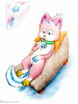  collar felid feline female feral genitals hi_res mammal masturbation pussy solo the_lego_movie unikitty unikitty! vaginal vaginal_masturbation yordraw 