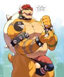  absurd_res balls bowser bulge clothing english_text genitals hi_res koopa male mario_bros muscular nintendo penis repzzmonster scalie solo tattoo text underwear video_games 