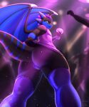  absurd_res andromorph anthro beverage bodily_fluids clothed clothing clothing_lift clubbing dragon dress dress_lift dress_shirt genitals hair hi_res intersex mishabahl purple_hair pussy shirt solo topwear xeno_dragon 