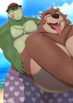  &lt;3 absurd_res ahegao anal anal_penetration anthro artkizu beach beaver belly blush bodily_fluids brown_body brown_fur bulge chomper&#039;s chomper_(chomper&#039;s) clothing crocodile crocodilian crocodylid cum drooling duo erection fur genital_fluids green_body green_scales hat headgear headwear hi_res jewelry leaking_cum leaking_precum licking licking_lips looking_pleasured male male/male mammal moobs muscular muscular_male navel necklace overweight overweight_male penetration precum reptile rodent saliva scales scalie seaside swimming_trunks swimwear teeth tongue tongue_out underwear wet wet_clothing wet_underwear woods_(chomper&#039;s) 