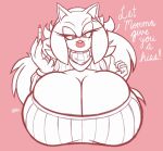  anthro big_breasts breast_squeeze breast_squish breasts cleavage clothed clothing damian_hodge desir&eacute;e desir&eacute;e_the_hedgehog eulipotyphlan fan_character female hedgehog huge_breasts hyper jewelry lipstick makeup mammal mature_female meme meme_clothing mobian_hedgehog mother necklace parent piercing presenting presenting_breasts ring seductive sega solo sonic_the_hedgehog_(series) squish suggestive sweater text topwear virgin_killer_sweater wide_hips 