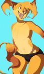  anthro bandai_namco blue_background bulge cheek_tuft clothed clothing digimon digimon_(species) entoxia facial_tuft gradient_body head_wings hi_res hybrid male maxximizer membrane_(anatomy) membranous_wings navel nintendo open_mouth patamon pok&eacute;mon pok&eacute;mon_(species) raichu simple_background solo standing tail_tuft teeth tuft underwear underwear_only video_games wings 