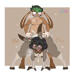 &lt;3 1:1 2022 absurd_res anthro anthro_on_anthro anthro_penetrated anthro_penetrating anthro_penetrating_anthro baccarat_(hambor12) bead_necklace big_butt black_hair blush bodily_fluids breasts brown_background brown_body brown_fur buckteeth butt cum cum_in_pussy cum_inside duo eyewear facial_markings female female_penetrated from_behind_position fur genital_fluids glasses green_hair hair hambor12 hand_on_butt head_markings hi_res holding_butt lagomorph leporid male male/female male_penetrating male_penetrating_female mammal markings nipples nude onomatopoeia open_mouth orange_eyes orgasm penetration ponytail prayer_beads rabbit sex simple_background sound_effects spade_(hambor12) teeth text thick_thighs white_background wide_hips 