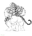  2022 anal anal_masturbation anthro anus back_muscles balls biceps big_butt big_muscles black_and_white butt coach_(purrcules) crouching dildo english_text felid fur genitals hi_res huge_muscles humanoid_dildo humanoid_genitalia humanoid_penis jaguar mainlion male mammal markings masturbation monochrome muscular muscular_anthro muscular_male muscular_thighs nude pantherine penis perineum quads sex_toy solo spots spotted_body spotted_fur spotted_markings text thick_thighs 
