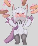  blush bodily_fluids clothing cum cum_on_face cumshot disembodied_penis ejaculation female genital_fluids genitals grey_background group humanoid_genitalia humanoid_penis legendary_pok&eacute;mon legwear magic male male/female mega_evolution mega_mewtwo mega_mewtwo_y nintendo penis pok&eacute;mon pok&eacute;mon_(species) pussy pussy_juice red_eyes simple_background tongue tongue_out tosx video_games 