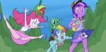  alternate_color arms_above_head backpack blue_body blue_eyes bottomwear carrying clothed clothing crossover equestria_girls falling female feral flexible flip_flops footwear forest friendship_is_magic fuecoco group gummy_(mlp) hair happy happy_harvey hasbro heart_clothing hi_res human jumping leaping legs_up looking_at_viewer looking_down looking_up lying male mammal multicolored_hair my_little_pony nintendo on_back on_head on_leg panties pattern_clothing pattern_underwear phone_drawing pink_body pink_eyes pink_hair pinkie_pie_(mlp) plant pok&eacute;ball pok&eacute;mon pok&eacute;mon_(species) pok&eacute;mon_trainer purple_body purple_eyes purple_hair rainbow_dash_(mlp) rainbow_hair raised_bottomwear raised_clothing raised_skirt sandals shirt skirt sky smile spandex spike_(mlp) splits spread_legs spreading squirtle striped_clothing striped_underwear stripes tank_(mlp) tank_top the_legend_of_zelda tight_clothing toothless_mouth topwear tree twilight_princess underwear upskirt video_games weedle wind 