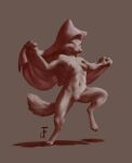  2022 absurd_res anthro breasts canid canine dancing deadfish32 digital_media_(artwork) disney eyes_closed female fox fur genitals hi_res maid_marian mammal mostly_nude nipples pussy robin_hood_(disney) shaded simple_background smile solo whiskers 