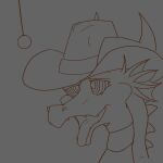 animated clothing cowboy cowboy_hat dragon half-closed_eyes hat headgear headwear henry_(henrycharizardboi) henrycharizardboi hypnosis hypnotic_eyes lizard male mind_control narrowed_eyes open_mouth pupils reptile scalie solo tongue tongue_out western_dragon 