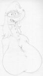  2021 anthro big_breasts breasts clothing domestic_ferret dress eyelashes fangs female hair hat headgear headwear huge_breasts long_hair long_neck mammal mature_anthro mature_female monochrome mrs._fillyjonk murid murine mustela mustelid musteline open_mouth rat rodent sbshouseofpancakes shocked sketch solo teeth the_moomins tight_clothing true_musteline whiskers worried 