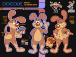  absurd_res anthro beagle bodily_fluids canid canine canis crying domestic_dog doodle_(doodledoggy) doodledoggy goo_creature gooey grin hi_res hunting_dog male mammal model_sheet multiple_poses nude pawpads paws pose scent_hound smile solo stickers tears teeth toonkind 