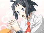  1boy 1girl bad_id bad_pixiv_id bianca_(pokemon) black_hair blue_eyes blush cheren_(pokemon) collared_shirt dicembre04 hetero holding_hands jacket looking_at_another male_focus necktie open_mouth orange_jacket pokemon pokemon_(game) pokemon_bw2 shirt xtransceiver 