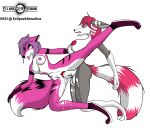  anthro bodily_fluids breasts canid canine cum cum_inside female female/female fox genital_fluids genitals hi_res mammal marblesoda penis pussy selene_leni sex thrusting 