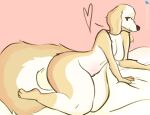  &lt;3 2022 aggressive_retsuko anthro bed bed_sheet bedding bedroom_eyes breasts brown_nose bustingmangos canid canine canis countershading curvy_figure digital_media_(artwork) domestic_dog eyelashes female fluffy fur furniture genitals inui_(aggressive_retsuko) looking_at_viewer lying lying_on_bed mammal narrowed_eyes navel nipples on_bed pussy sanrio seductive simple_background smile solo tan_body tan_fur thick_thighs voluptuous white_body white_fur wide_hips 