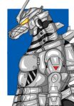  armor dragon godzilla_(series) kaiju machine male mecha mechagodzilla metallic_body momu9172 monster no_pupils robot solo toho yellow_eyes 