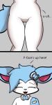  anthro eeveelution english_text eyes_closed facudelii female grey_background hi_res nintendo open_mouth pok&eacute;mon pok&eacute;mon_(species) pok&eacute;morph simple_background solo sylveon text video_games white_body 