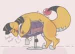 ampharos animal_genitalia animal_penis balls bodily_fluids breath breeding_mount cum cum_collecting cum_in_a_cup cum_inside digital_media_(artwork) ejaculation english_text equine_penis erection fan_character feedies feral genital_fluids genitals hooves looking_pleasured male male_penetrating mammal motion_lines nintendo onomatopoeia open_mouth orgasm panting penetrable_sex_toy penetration penile penis pok&eacute;mon pok&eacute;mon_(species) sex sex_toy simple_background solo sound_effects text video_games yellow_body 