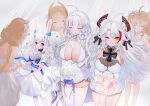  6+girls 61um adjusting_clothes admiral_hipper_(azur_lane) alternate_costume animal_ears azur_lane bare_shoulders benson_(azur_lane) blonde_hair blue_ribbon bouquet breasts center_opening closed_eyes dress elbow_gloves fake_animal_ears flower gloves hair_flower hair_ornament hair_ribbon halter_dress halterneck headgear holding holding_bouquet huge_breasts illustrious_(azur_lane) illustrious_(morning_star_of_love_and_hope)_(azur_lane) lace-trimmed_legwear lace_trim laffey_(azur_lane) laffey_(white_rabbit&#039;s_oath)_(azur_lane) large_breasts laurel_crown long_hair looking_at_viewer mole mole_on_breast mole_under_eye multicolored_hair multiple_girls official_alternate_costume one_eye_closed pantyhose pink_flower prinz_eugen_(azur_lane) prinz_eugen_(symphonic_fate)_(azur_lane) rabbit_ears red_eyes red_hair ribbon rose short_dress sleeveless sleeveless_dress strapless strapless_dress streaked_hair thighhighs tri_tails twintails two-tone_hair victorious_(azur_lane) wedding_dress white_dress white_flower white_garter_straps white_gloves white_hair white_pantyhose white_ribbon white_rose white_thighhighs yellow_eyes zettai_ryouiki 