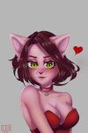  absurd_res anthro breasts clothed clothing felid feline felis female hi_res male mammal ritios simple_background smile solo 