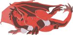  black_body black_horn black_tail black_wings bulge clothing dragon feral horn imperatorcaesar lingerie male membrane_(anatomy) membranous_wings mouth_closed quadruped red_body red_scales red_tail scales solo unsigned wing_claws wings 
