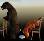  anthro autofellatio big_penis canid canine disney duo egg fox genitals hi_res hornybunny male mammal masturbation nick_wilde oral oral_masturbation oviposition penile penile_masturbation penis small_but_hung ursid zootopia 