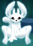  ambiguous_gender antennae_(anatomy) anthro digital_media_(artwork) fur glowing hooves ori ori_(series) ori_and_the_blind_forest sitting smile solo spirit tokalafox white_body white_fur 