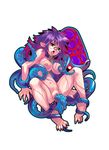  barefoot bestiality breasts chain collar feet fengmo fingernails glasses green_eyes large_breasts long_fingernails long_toenails nude original pointy_ears purple_hair pussy rape restrained solo_focus spread_legs spread_toes squid tentacle_sex tentacles toenails tongue uncensored vaginal wet 
