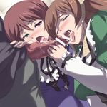  akira_(coffee_curry) censored cum cum_in_mouth fellatio multiple_fellatio multiple_girls oral penis pointless_censoring rozen_maiden siblings sisters souseiseki suiseiseki twins 