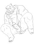  2009 3:4 anal anal_masturbation anthro araiguma_11 balls belly bodily_fluids clothing edit erection fingering genitals humanoid_genitalia humanoid_hands humanoid_penis juuichi_mikazuki male mammal masturbation monochrome morenatsu overweight overweight_anthro overweight_male penis shirt simple_background sketch solo sweat topwear uncensored ursid video_games visual_novel white_background 