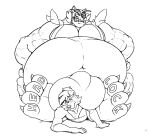  anthro barefoot belly big_belly big_bulge big_feet blush bulge duo eyes_closed feet headlock hi_res huttsergreywolf incineroar lycanroc male male/male monochrome muscular muscular_male navel nintendo overweight overweight_male pecs pok&eacute;mon pok&eacute;mon_(species) size_difference smile smothering strongfat video_games wrestler 