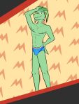  abstract_background anthro anthrofied blue_briefs blue_clothing blue_underwear briefs briefs_only bulge clothed clothing electrike fuze hi_res jolt_(fuze) male navel nintendo nipples pok&eacute;mon pok&eacute;mon_(species) pok&eacute;morph solo topless underwear underwear_only video_games 