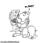  anthro arctic_fox black_and_white canid canine clothed clothing dialogue doc_nickel english_text fox jinx_(the_whiteboard) magazine male mammal monochrome sketch solo tail_motion tailwag text the_whiteboard webcomic 