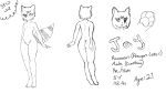  andromorph anthro front_view intersex jay_(localraccoon) localraccoon male mammal model_sheet pawpads paws procyonid raccoon rear_view sketch slim solo unfinished 