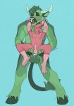  absurd_res ahegao anthro balls big_dom_small_sub bodily_fluids bovid bovine carry_position cattle cum cum_inside dominant duo facial_piercing fur genital_fluids genitals green_body green_fur hi_res hooves horn lagomorph leporid looking_pleasured male male/male mammal nipples nose_piercing nose_ring p1nk_menace penis piercing pink_body pink_fur rabbit ring_piercing sex size_difference 