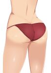  1girl absurdres ass ass_focus back bikini dimples_of_venus facing_away from_behind highres lower_body lycoris_recoil nishikigi_chisato red_bikini simple_background solo swimsuit tetsuado thighs white_background 