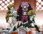  2girls after_anal anal anya_alstreim ball_gag blonde_hair blue_eyes blush code_geass cum cum_in_ass cum_on_ass cum_on_floor cum_while_penetrated cumdrip femdom finger_touching futa_with_male futanari gag gagged gino_weinberg hair_ribbon hairband half-closed_eyes harness high_heels monica_kruszewski multiple_girls navel nipple_slip nipples open_mouth penis purple_hair purple_legwear red_neckwear ribbon sex shiraishi_asuka tearing_up window 