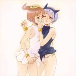  angel angel_and_devil bad_id bad_pixiv_id censored demon_girl futa_with_female futanari halo multiple_girls no_testicles original panties penis short_hair side-tie_panties underwear yukimitsuki 